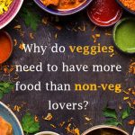 Why do veggies need to have more food than non-veg lovers?